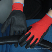 NMSAFETY nitrile coated sandy finish non slip gloves